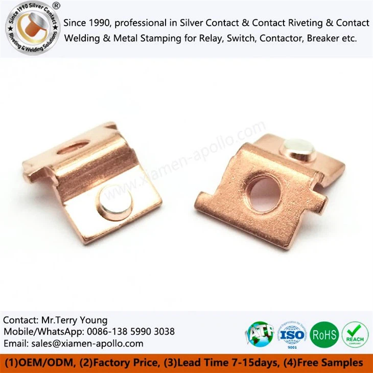 Riveted Copper Silver Electrical Contacts